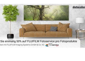 Ein Datacolor-Produkt kaufen und bei der Fujifilm-Fotoservice-Pro-Bestellung Geld sparen.