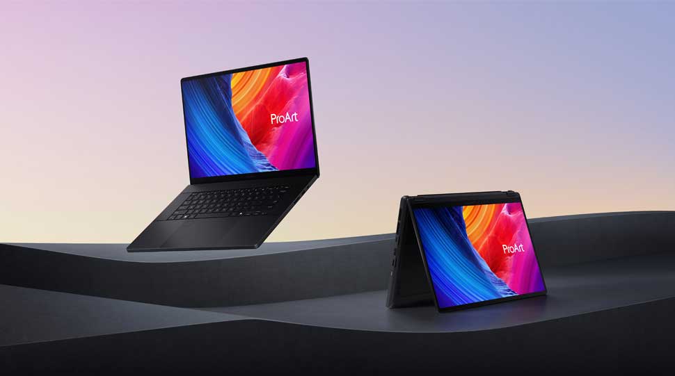 Die neuen Asus-Laptops ProArt P16 (links) und ProArt PX13.